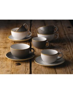 Tasses à cappuccino Churchill Stonecast Grey 170 ml - lot de 12 2