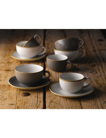 Tasses à cappuccino Churchill Stonecast Grey 170 ml - lot de 12