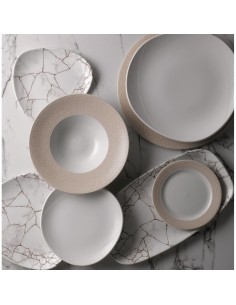 Assiettes Churchill Kintsugi Lotus 254 mm - lot de 12 2