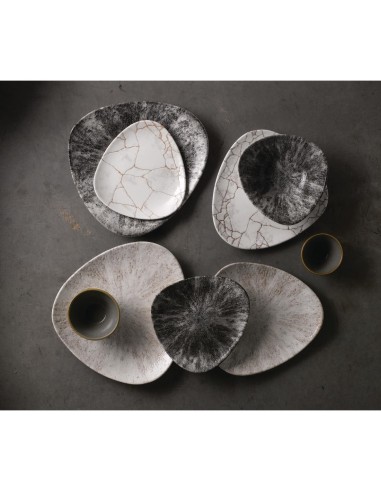 Assiettes triangulaires Churchill Kintsugi 228mm - lot de 12