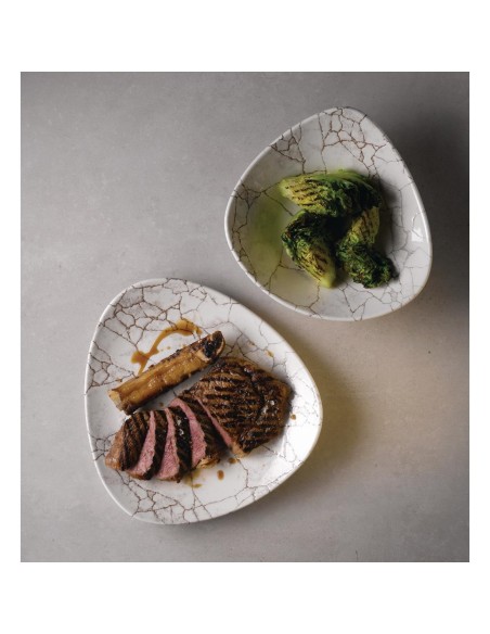 Assiettes Churchill Kintsugi Lotus 254 mm - lot de 12