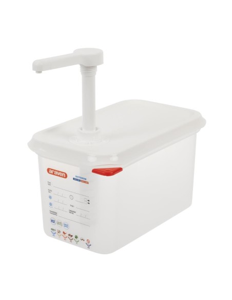 Distributeur de sauce à pompe Araven GN 1/4 - 4,3 L