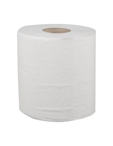 Bobines blanches 2 plis à dévidage central Jantex (lot de 6)