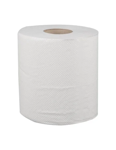 Bobines blanches 2 plis à dévidage central Jantex (lot de 6)