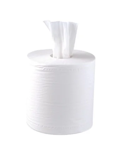 Bobines blanches 2 plis à dévidage central Jantex (lot de 6)