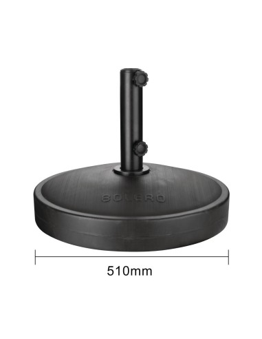 Pied de parasol en béton noir Bolero 48/38mm - robuste et durable