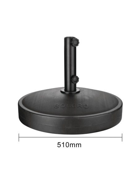 Pied de parasol en béton noir Bolero 48/38mm - robuste et durable