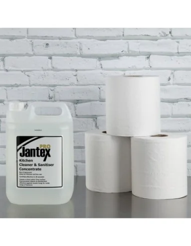 Bobines blanches 2 plis à dévidage central Jantex (lot de 6)