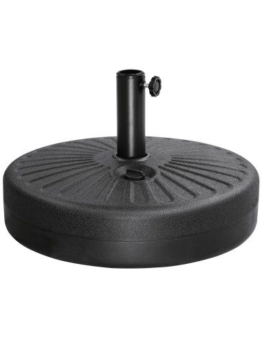 Pied de parasol Bolero 20L noir - Remplissable, robuste