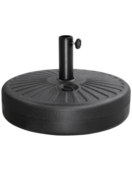 Pied de parasol Bolero 20L noir - Remplissable, robuste