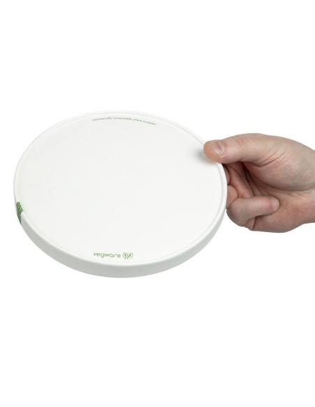 Couvercles à trous en carton PLA Vegware 185 - lot 300