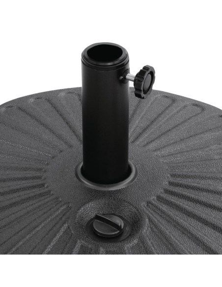 Pied de parasol Bolero 20L noir - Remplissable, robuste