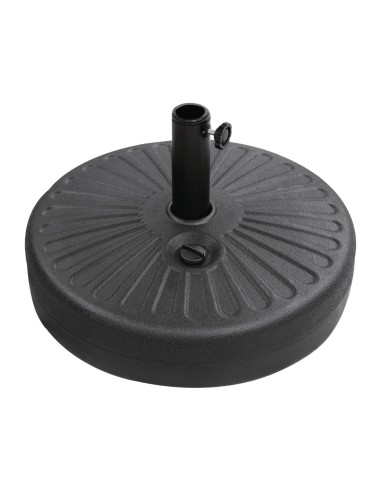 Pied de parasol Bolero 20L noir - Remplissable, robuste