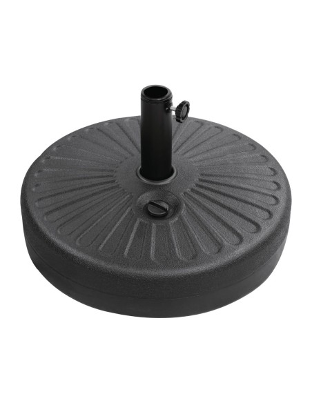 Pied de parasol Bolero 20L noir - Remplissable, robuste