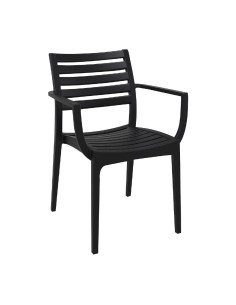 Fauteuils noirs Artemis - lot de 2 - Siesta