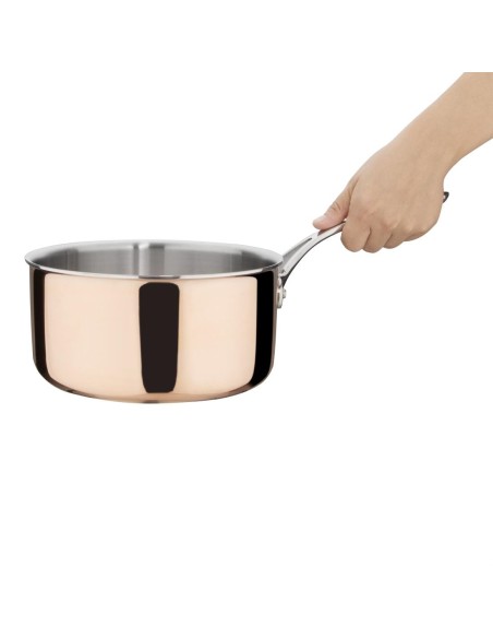Casserole triple paroi cuivre induction Vogue 200x100mm