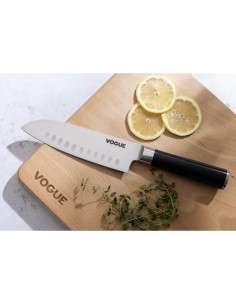 Couteau Santoku inox Bistro Vogue 179mm - Noir 2