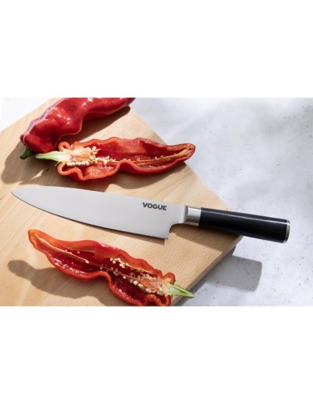 Couteau de cuisine inox Bistro Vogue 200mm - Manche ergonomique