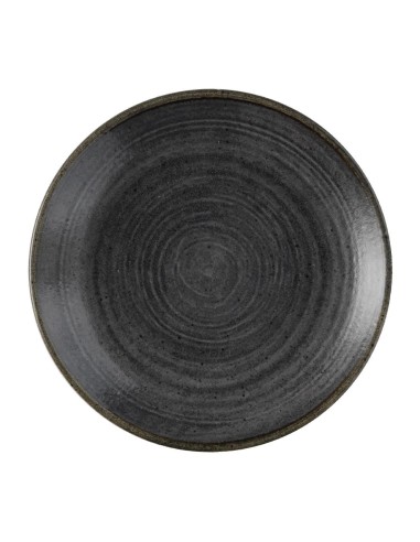 Assiettes Churchill Stonecast Raw Black 165 mm - Lot de 12