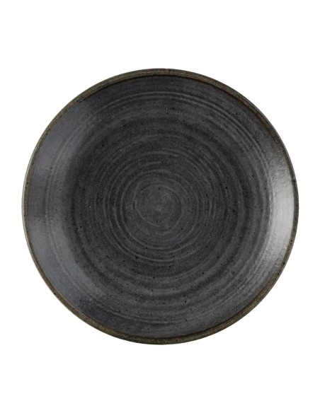 Assiettes Churchill Stonecast Raw Black 165 mm - Lot de 12