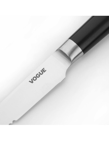 Couteau denté Bistro Vogue 115 mm - inox noir