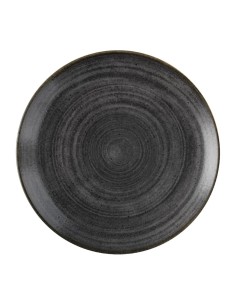Assiettes Churchill Stonecast Raw Black 260 mm - Lot de 12