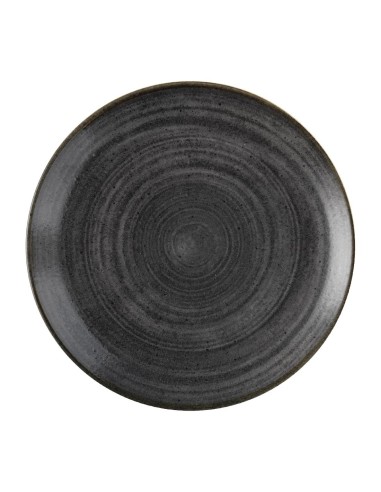 Assiettes Churchill Stonecast Raw Black 260 mm - Lot de 12