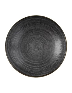 Assiettes coupes Churchill Stonecast 182mm noir - 12
