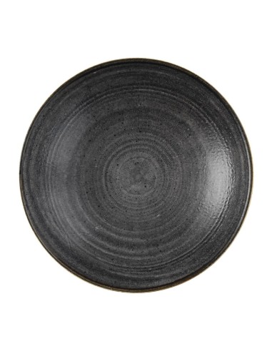 Assiettes coupes Churchill Stonecast 182mm noir - 12