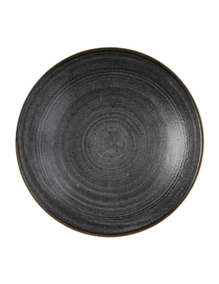 Assiettes coupes Churchill Stonecast 182mm noir - 12