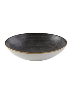 Assiettes coupes Churchill Stonecast 182mm noir - 12 2