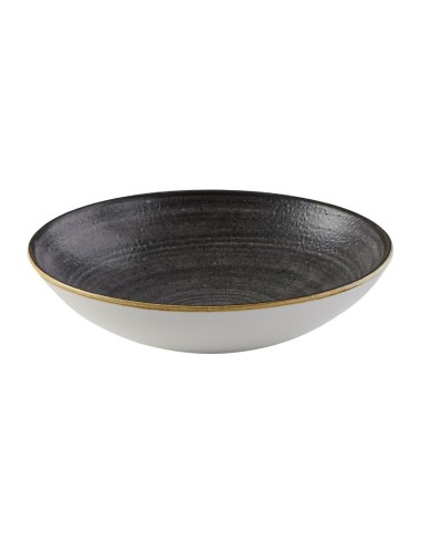 Assiettes coupes Churchill Stonecast 182mm noir - 12