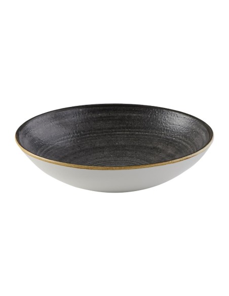 Assiettes coupes Churchill Stonecast 182mm noir - 12