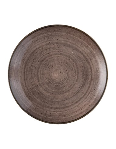 Assiettes Churchill Stonecast Raw Evolve Brown 260 mm - Lot de 12
