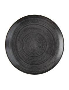 Assiettes Churchill Stonecast Raw noir 217mm - lot de 12