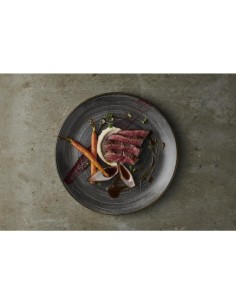 Assiettes Churchill Stonecast Raw noir 217mm - lot de 12 2
