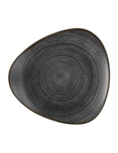 Assiettes Churchill Stonecast Lotus Raw noires 254mm - lot de 12