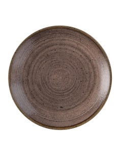 Assiettes Churchill Stonecast Raw Evolve Brown 165mm - Lot de 12