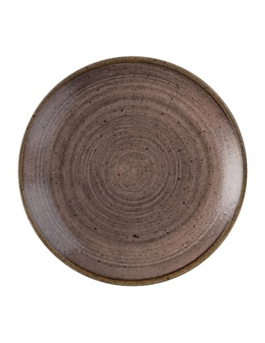 Assiettes Churchill Stonecast Raw Evolve Brown 165mm - Lot de 12