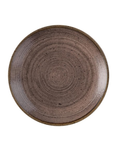 Assiettes Churchill Stonecast Raw Evolve Brown 165mm - Lot de 12