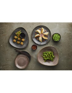 Assiettes Churchill Stonecast Raw Evolve Brown 165mm - Lot de 12 2