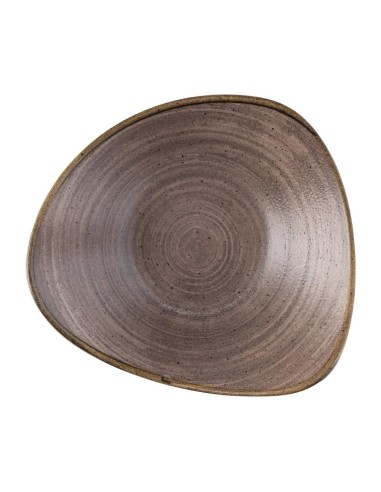 Bols triangulaires Churchill Stonecast Raw Lotus Brown 229mm - lot de 12