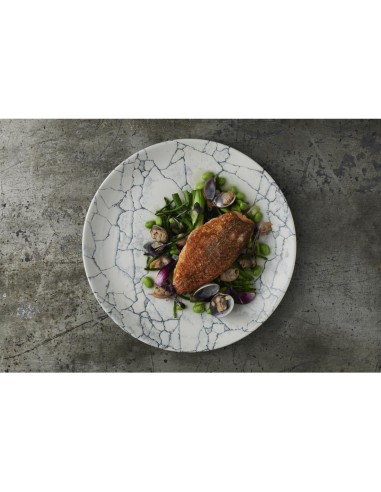 Assiettes Churchill Studio Prints Kintsugi Grey 260mm - Lot de 12