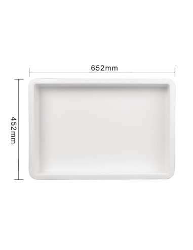 Bac à pâtons Vogue 650x455x85 mm - Polypropylène blanc