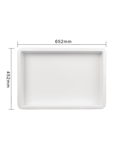 Bac à pâtons Vogue 650x455x85 mm - Polypropylène blanc