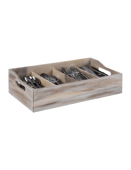 Range-couverts APS vintage 510 x 2 80mm - Bois marron