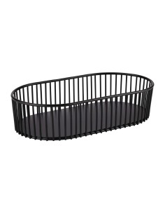 Panière ovale APS 290 x 160 mm - métal noir