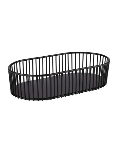 Panière ovale APS 290 x 160 mm - métal noir