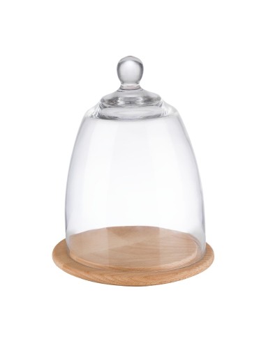 Plateau bois avec couvercle verre APS 185 x 240 mm