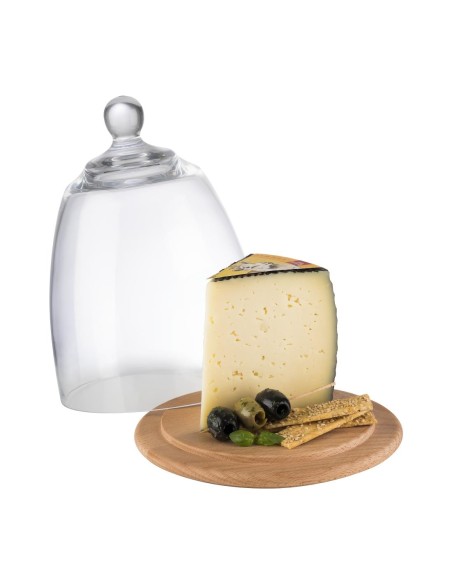 Plateau bois avec couvercle verre APS 185 x 240 mm